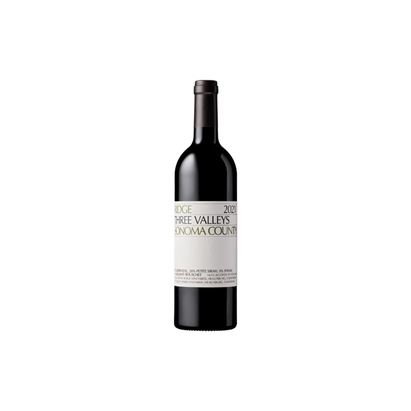 Ridge Vineyards Three Valleys Sonoma County 2022