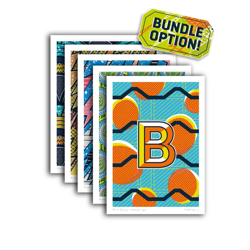 Brixton Brewery Art Prints|Atlantic APA|Coldharbour Lager|Electric IPA|Low Voltage SIPA|Reliance Pale Ale|3-PACK|4-PACK|5-Pack