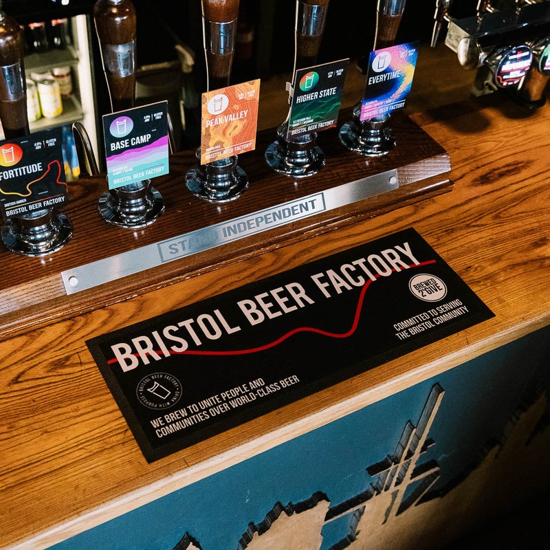 BBF Bar Runner|Clear Head|Fortitude|Black Gates|Drink With Purpose|Bristol Beer Factory