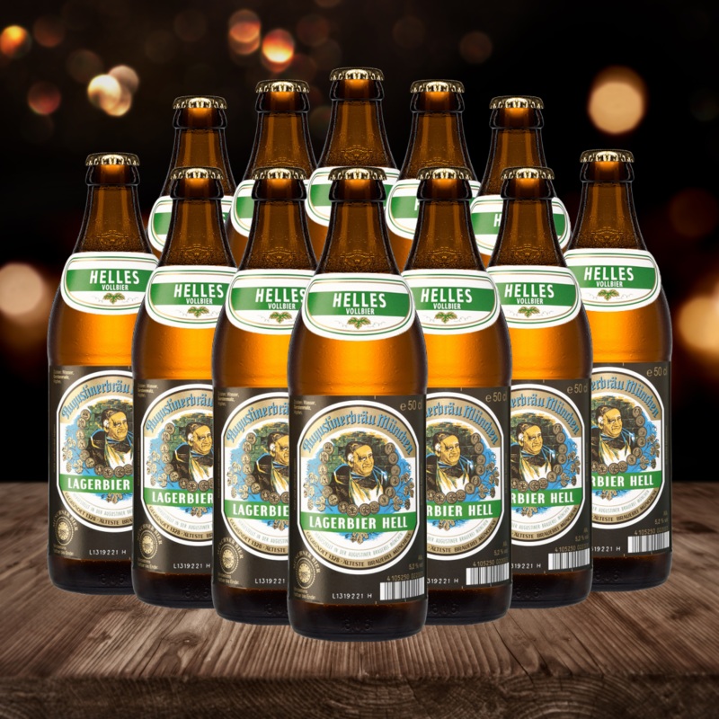 Augustiner Helles German Lager 500ml Bottles – 5.2% ABV (Multipack)