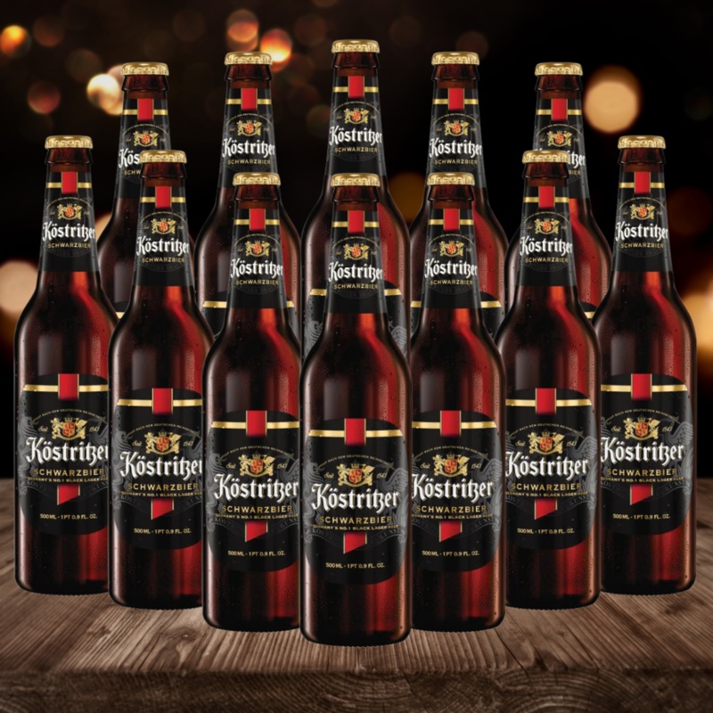 Bitburger Kostritzer Premium German Dark Lager 330ml Bottles – 4.8% ABV (12 Pack)