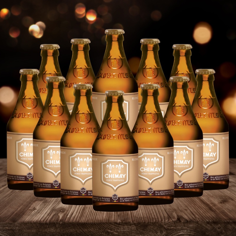 Chimay Gold Belgian Trappist Blonde 330ml Bottles – 4.8% ABV (12 Pack)