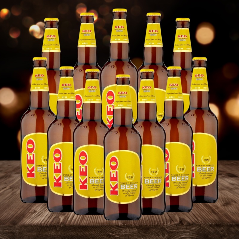 Keo Premium Cypriot Lager 330ml bottles (12 Pack) – 4.5% ABV