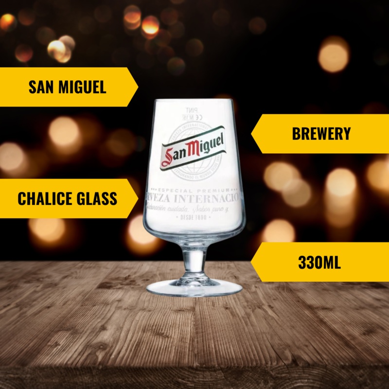 San Miguel Official Branded Pint Glass