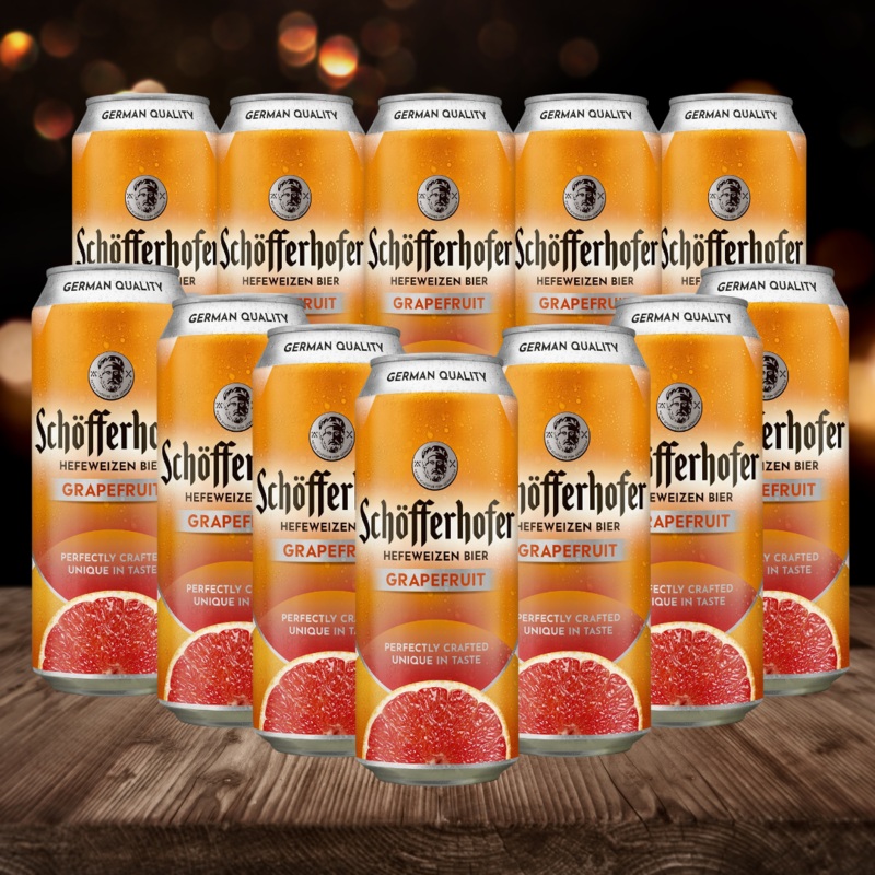 Schfferhofer Grapefruit German Low Alcohol Beer – 2.5% ABV (Multipack)