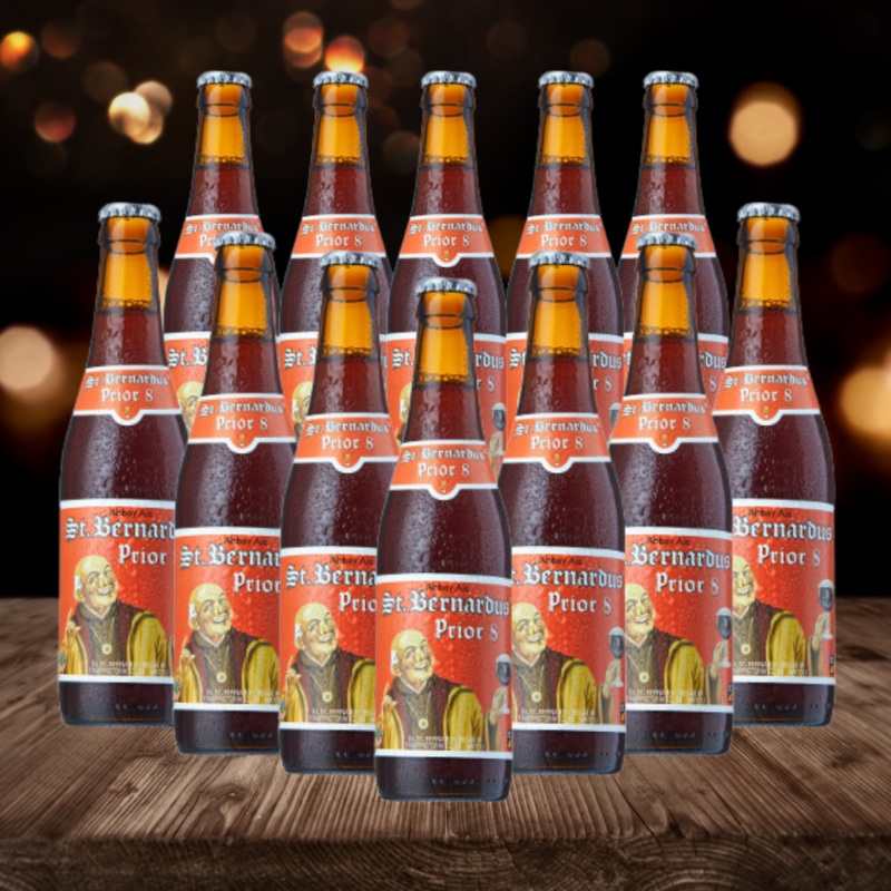 St. Bernardus Prior 8 Belgian Craft Beer 330ml Bottles – 8.0% ABV (12 Pack)