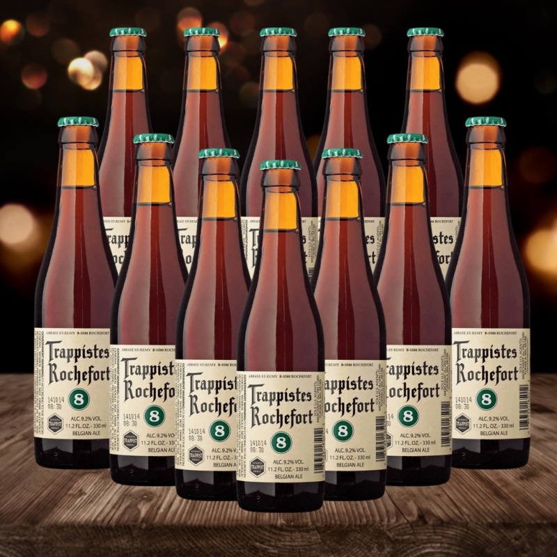 Trappistes Rochefort 8 Belgian Trappist Beer 330ml Bottles – 9.2% ABV (12 Pack)