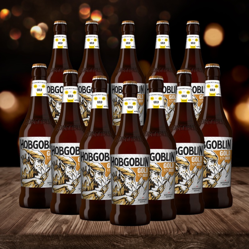 Wychwood Hobgoblin Gold Golden Ale 500ml Bottles – 4.5% ABV (12 Pack)