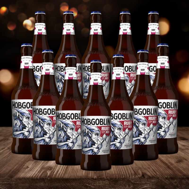 Wychwood Hobgoblin Ruby Golden Ale 500ml Bottles – 5% ABV (12 Pack)