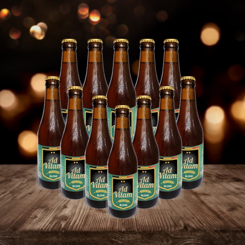 Ad Vitam Blond Belgian Beer 330ml Bottles – 6.5% ABV (12 Pack)