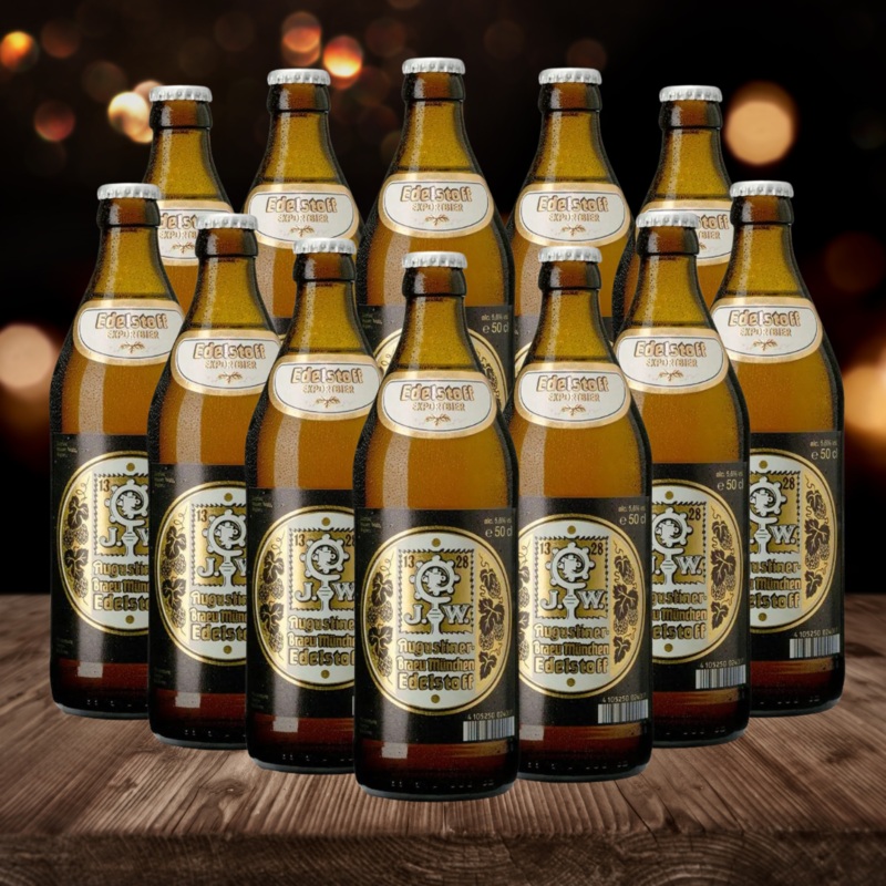 Augustiner Edelstoff German Lager 500ml Bottles – 5.6% ABV (Multipack)