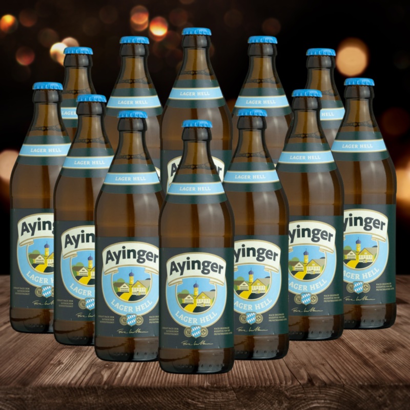 Ayinger Lager Hell 500ml Bottles – 4.9% ABV (Multipack)