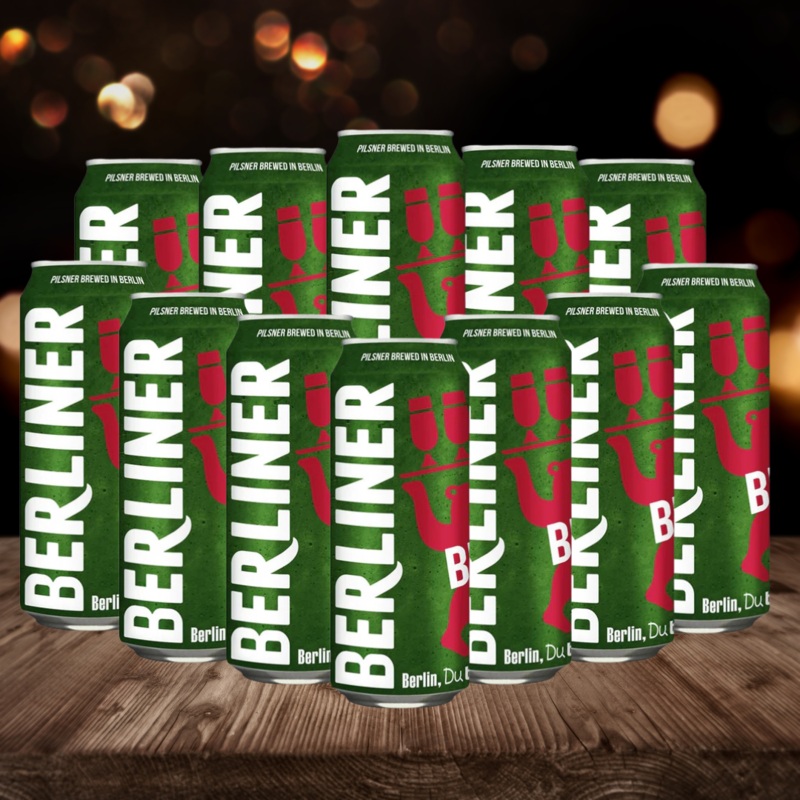 Berliner German Pilsner 500ml Cans (multipack) – 5.0% ABV
