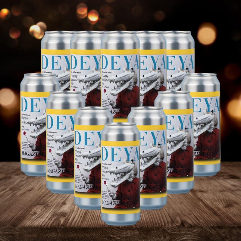 Deya Magazine Cover British Pale Ale 500ml Cans – 4.2% ABV (12 Pack)