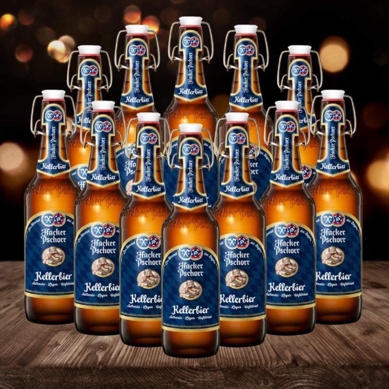 Hacker Pschorr Kellerbier German Lager 500ml Bottles – 5.5% ABV (multipack)
