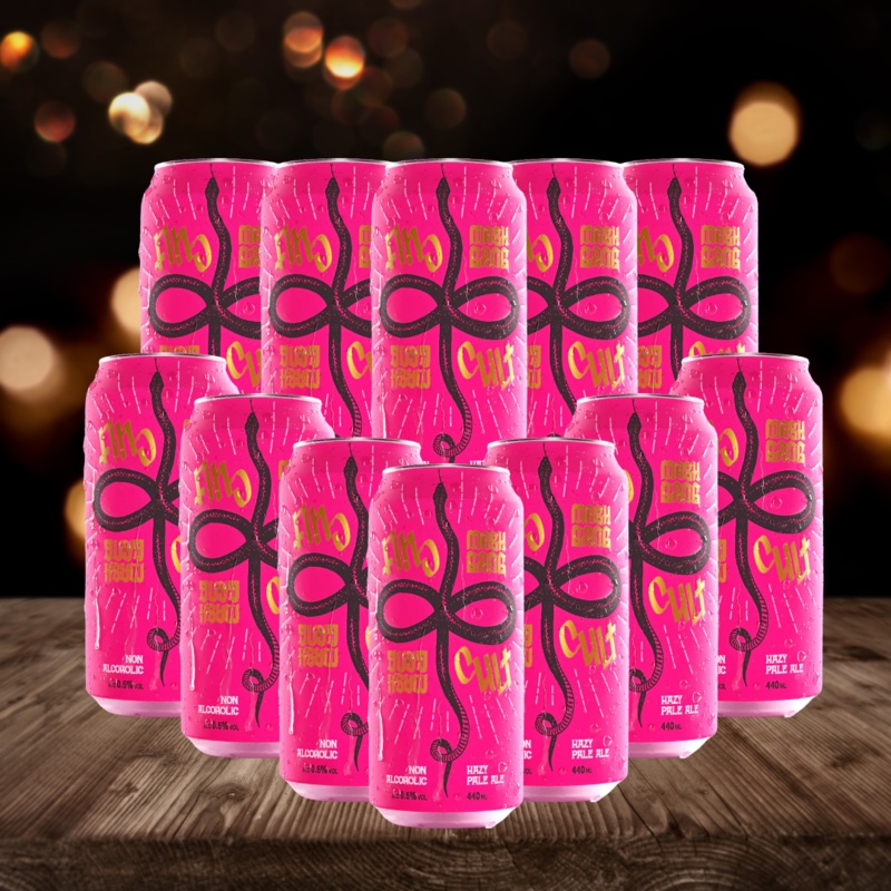 Mash Gang Cult American Low Alcohol NZ Pale Ale 440ml Cans – 0.5% ABV (12 Pack)