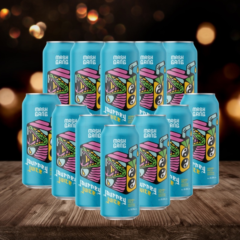 Mash Gang Journey Juice American Low Alcohol Mango Pale Ale 440ml Cans – 0.5% ABV (12 Pack)