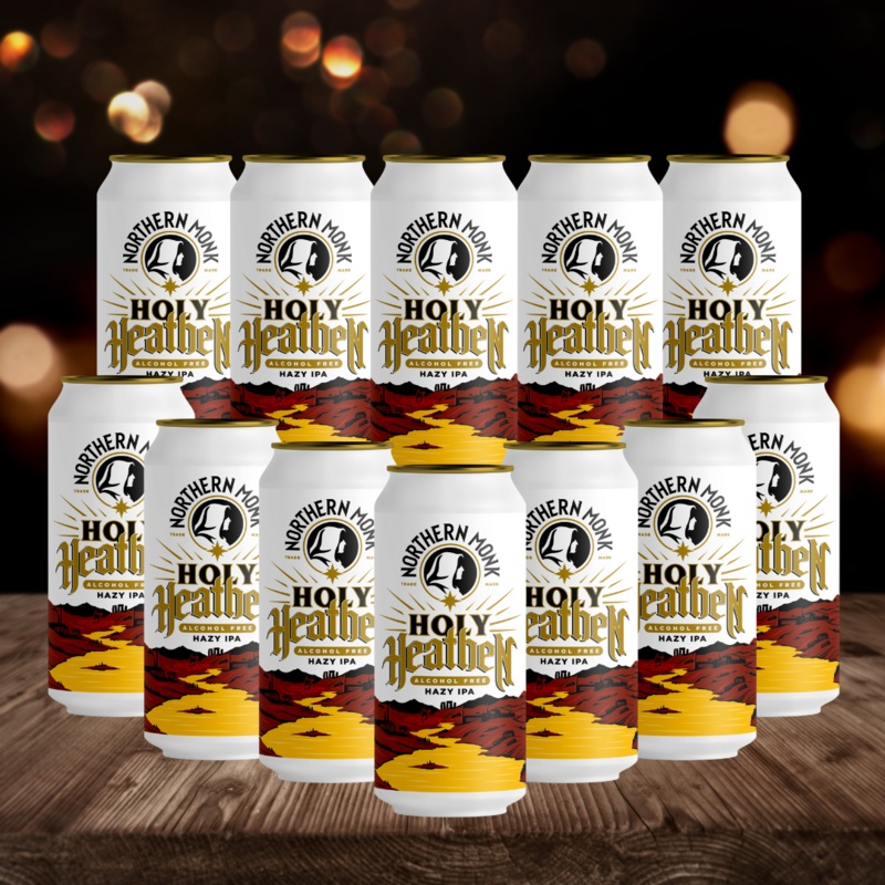 Northern Monk Holy Heathen Low Alcohol Hazy IPA 440ml Cans – 0.5% ABV (12 Pack)