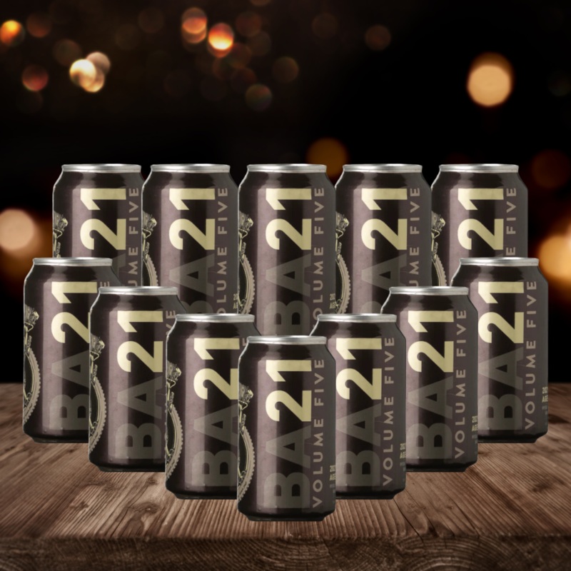 Oskar Blues BA21 Vol.5 American Bourbon Stout 355ml Cans – 13.30% ABV (12 Pack)