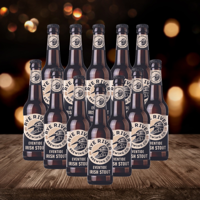 Rye River Eventide Stout 330ml Bottles – 4.5% ABV (12 Pack)