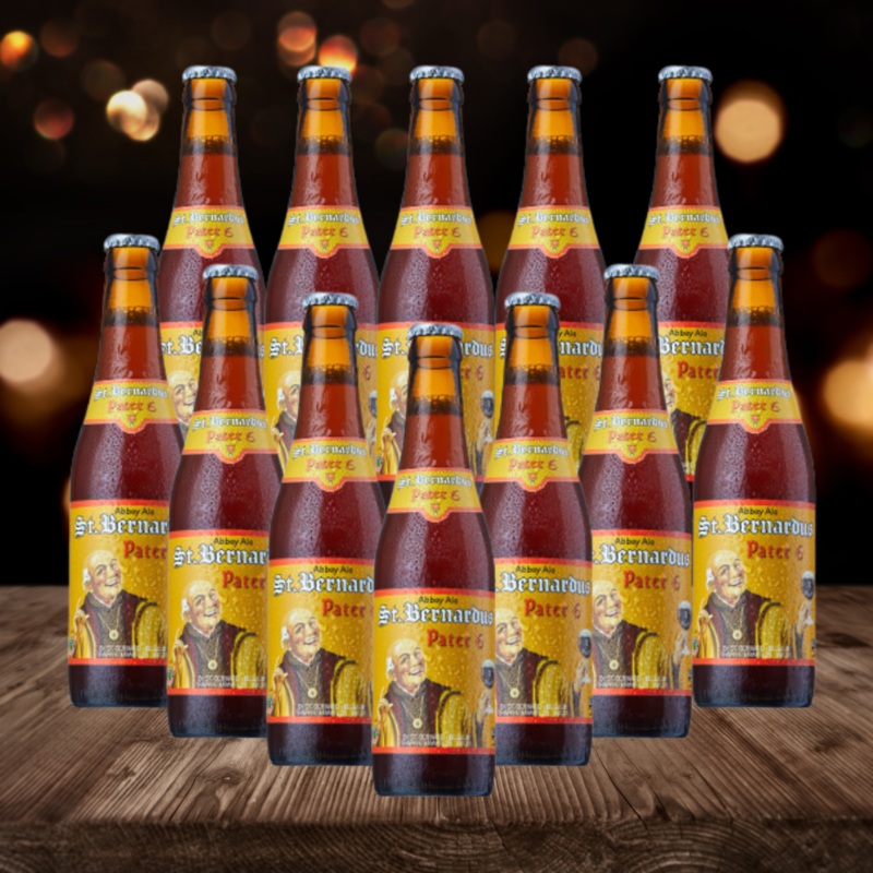 St. Bernardus Pater 6 Belgian Trappist Dubbel Beer 330ml Bottles – 6.7% ABV (12 Pack)