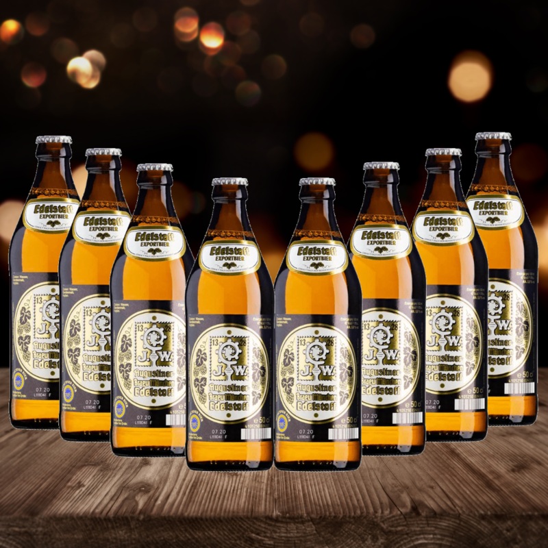 Augustiner Edelstoff German Lager 500ml Bottles – 5.6% ABV (8 Multipack)