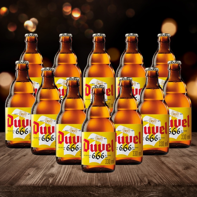 Duvel Belgian Strong Ale 666 330ml Bottles – 6.6% ABV (12 Pack)