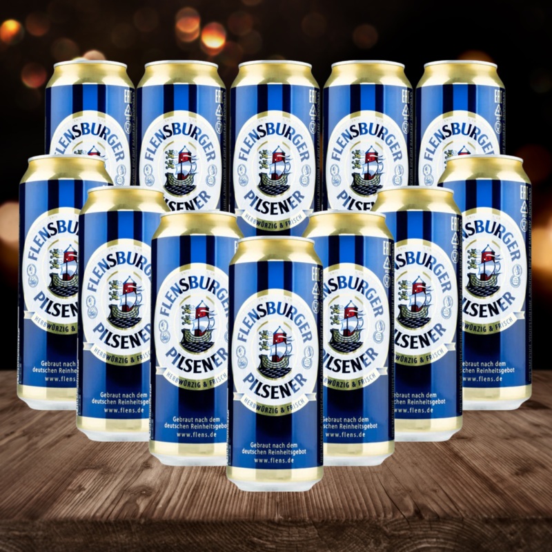 Flensburger Pilsener German Pils 500ml Cans (MultiPack) – 4.8% ABV