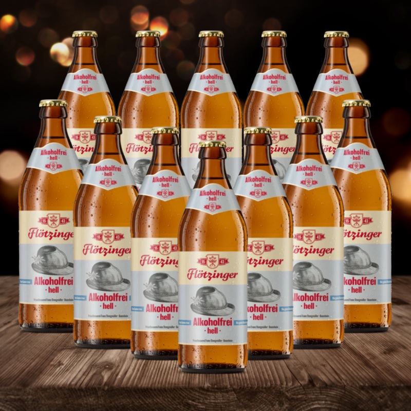 Flotzinger Alkoholfrei Hell German Alcohol-Free Beer 500ml Bottles – 0.5% ABV (multipack)