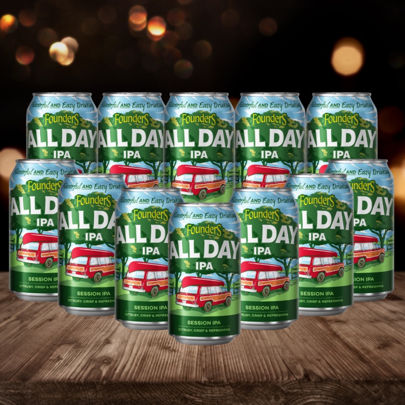 Founders All Day American IPA 355ml Cans – 4.7% ABV (12 Pack)