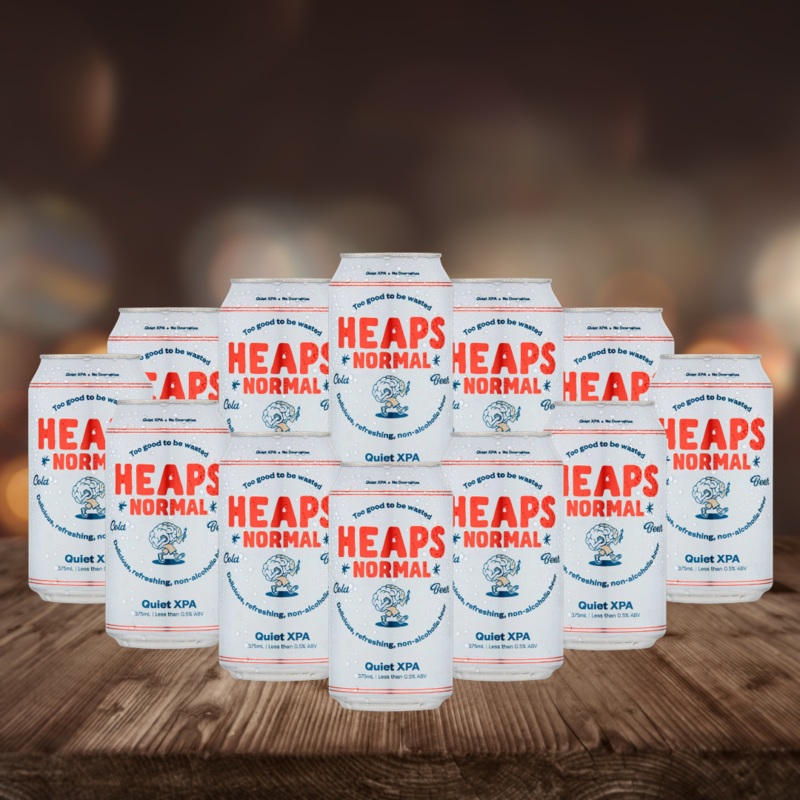 Heaps Normal Quiet XPA Alcohol-Free XPA 375ml Cans – 0.5% ABV (12 Pack)