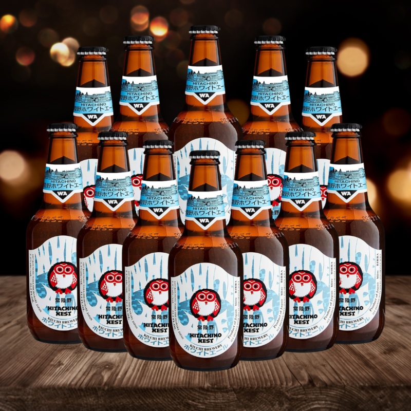 Hitachino Nest White Ale Japanese Beer 330ml Bottles – 5.5% ABV (12 Pack)