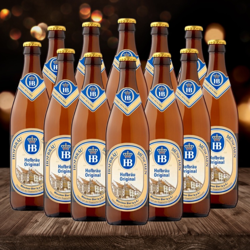 Hofbru Original German Lager Helles 500ml Bottles – 5.1% ABV (Multipack)
