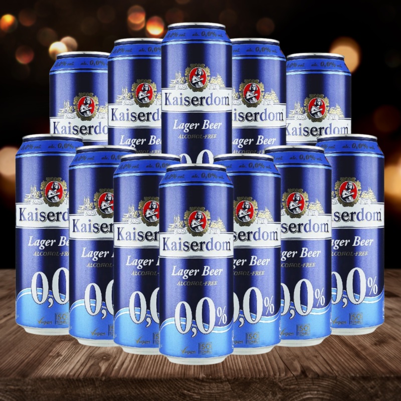 Kaiserdom Lager German Alcohol Free Lager 500ml Cans – 0.0% ABV (12 Pack)
