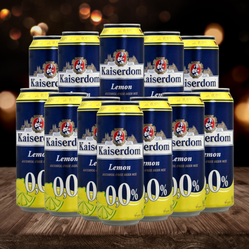 Kaiserdom Lemon Radler German Low Alcohol 500ml Cans – 0.0% (12 Pack)