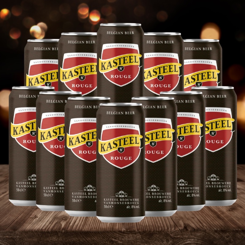 Kasteel Rouge Belgian Cherry Fruit Beer 500ml Cans  8.0% ABV (12 Pack)