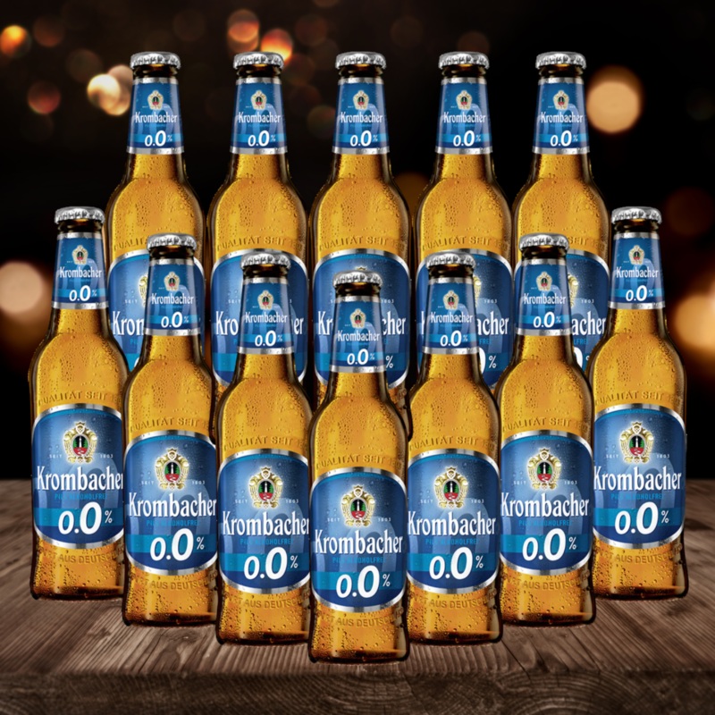 Krombacher Pils Alkoholfrei German Lager 330ml Bottles (12 Pack) – 0.0% ABV