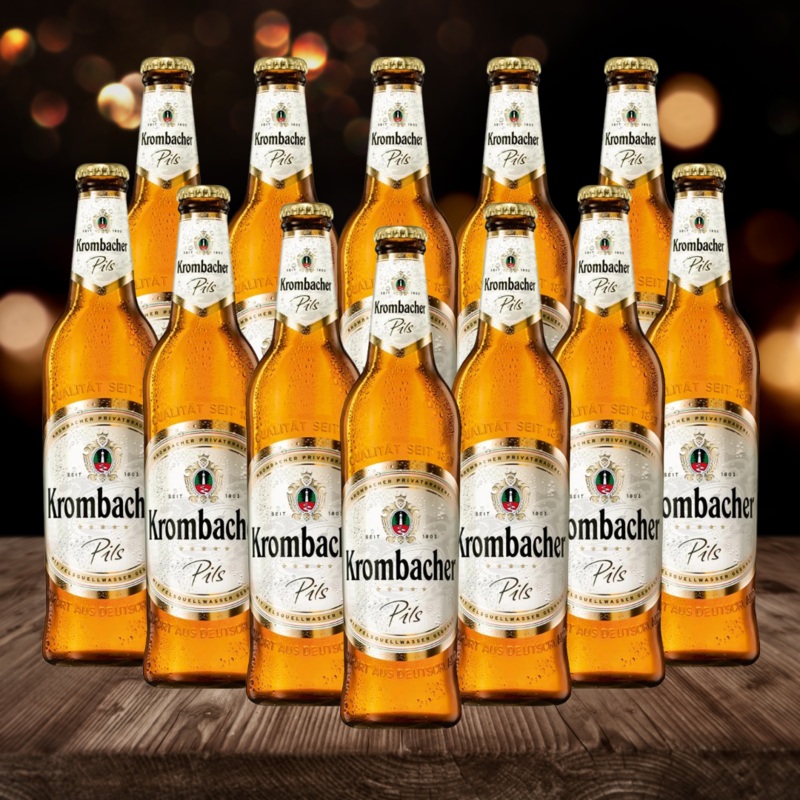 Krombacher Pils German Lager 330ml Bottles (12 Pack) – 4.8% ABV