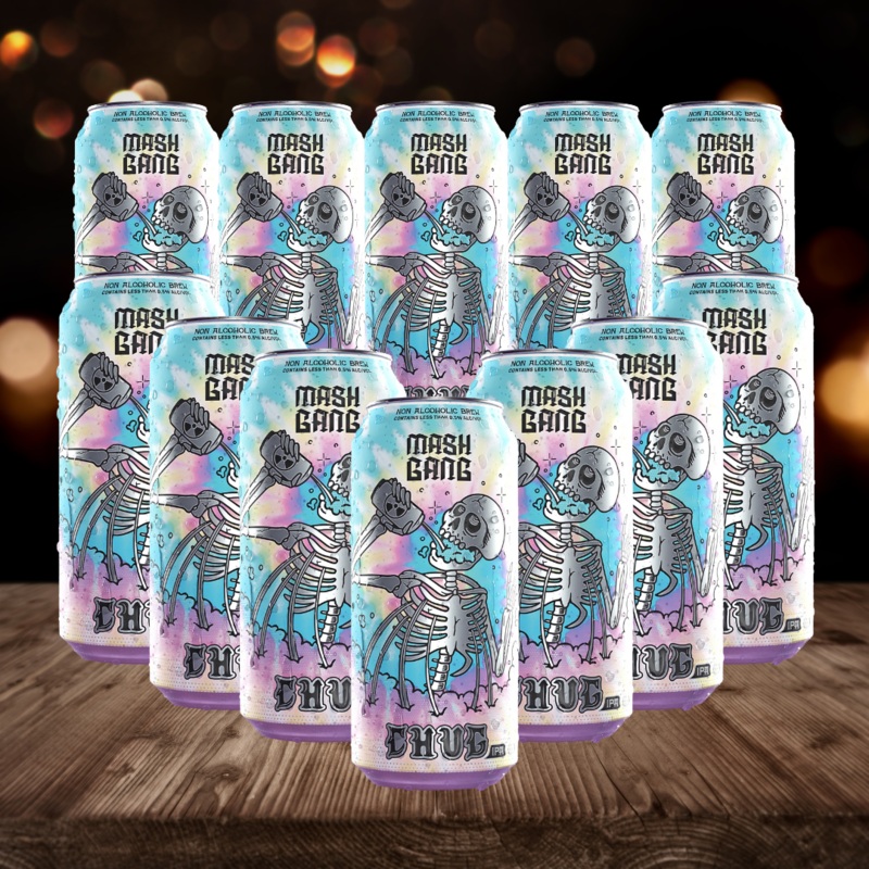 Mash Gang Chug Alcohol Free American IPA 440ml Cans – ABV 0.5% (12 Pack)