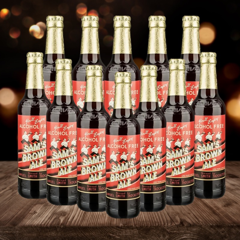 Samuel Smiths Brown Ale British Alcohol-Free Brown Ale 550ml Bottles – 0.4% ABV (Multipack)