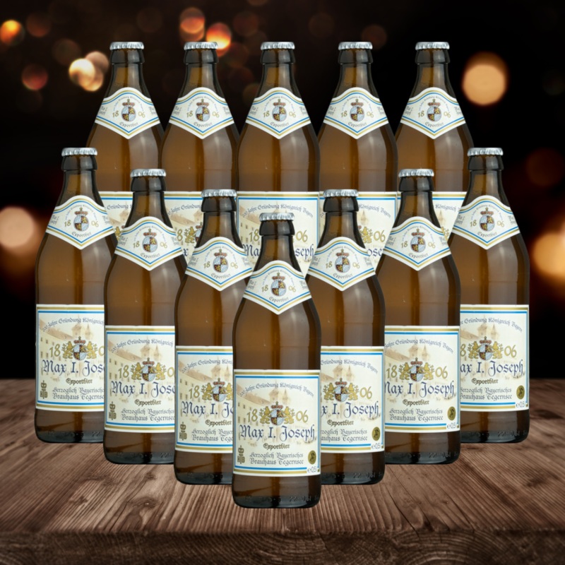 Tegernseer German Max I Joseph Munich Helles 500ml Bottles – 5.20% ABV (Multipack)