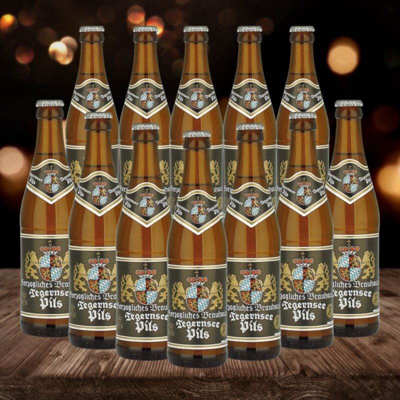 Tegernseer Pils German Pilsner 330ml Bottles  4.8% ABV (12 Pack)