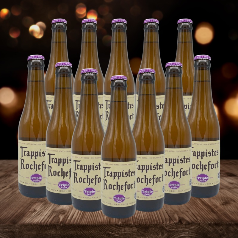 Trappistes Rochefort Tripel Extra Belgian Trappist Beer 330ml Bottles – 8.1% ABV (12 Pack)