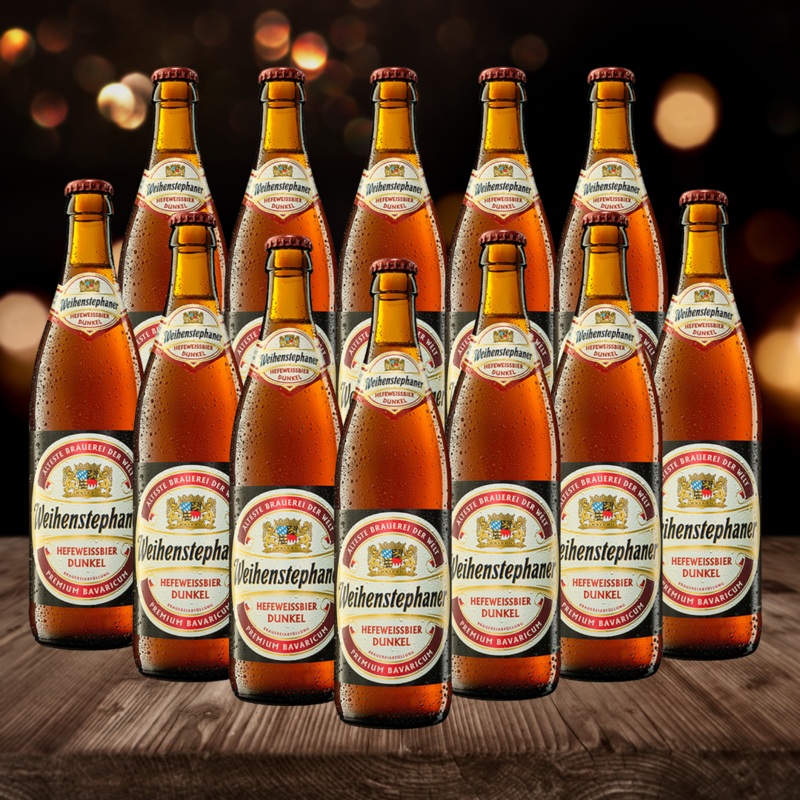 Weihenstephaner German Heffe Dunkel Weiss 500ml Bottles – 5.3% ABV (12 Pack)