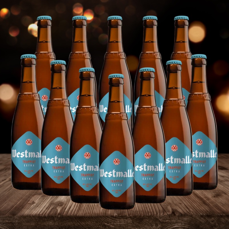 Westmalle Belgian Trappist Extra Blonde 330ml Bottles (12 Pack) – 4.8% ABV