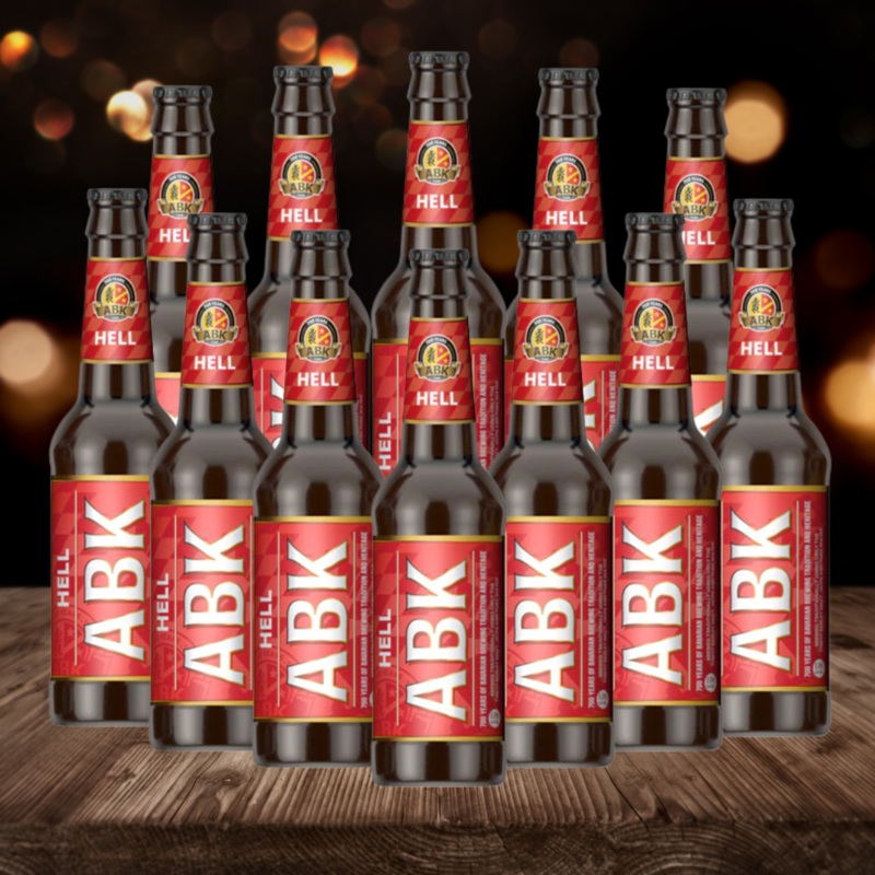 ABK Hells German Lager 330ml Bottles (12 Pack) – 5.0% ABV