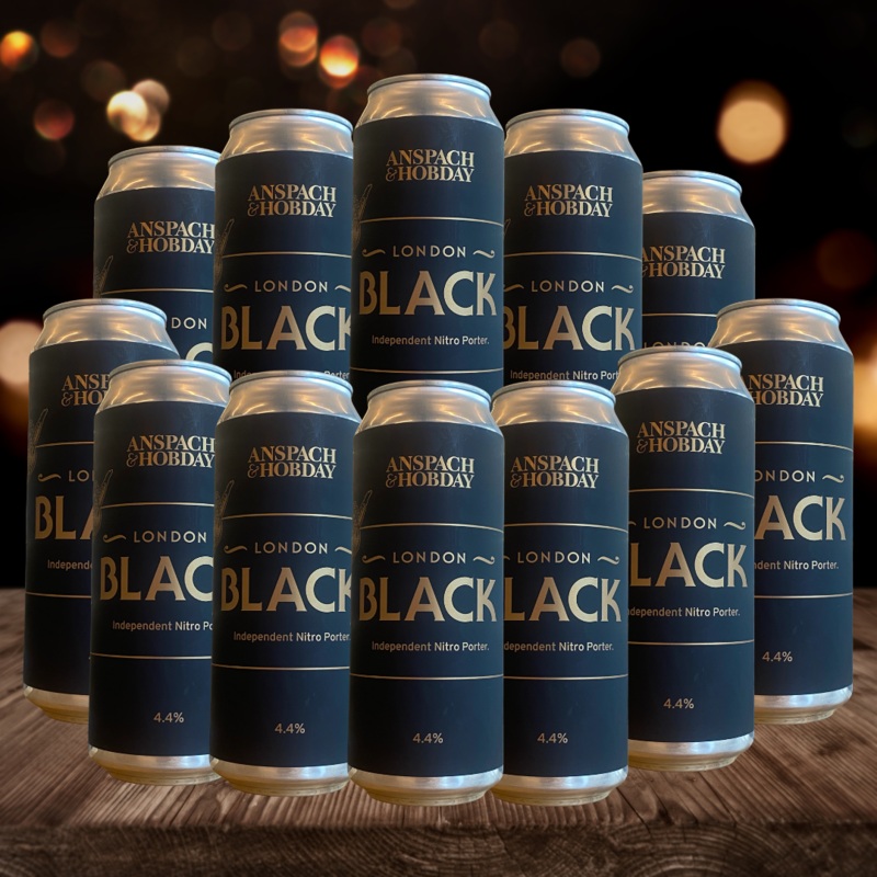 Anspach & Hobday London Black Nitro Porter 470ml – 4.4% ABV (12 Pack)