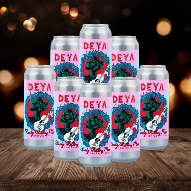 Deya British Pale Ale Steady Rolling Man 500ml Can – 5.2% ABV (8 Pack)