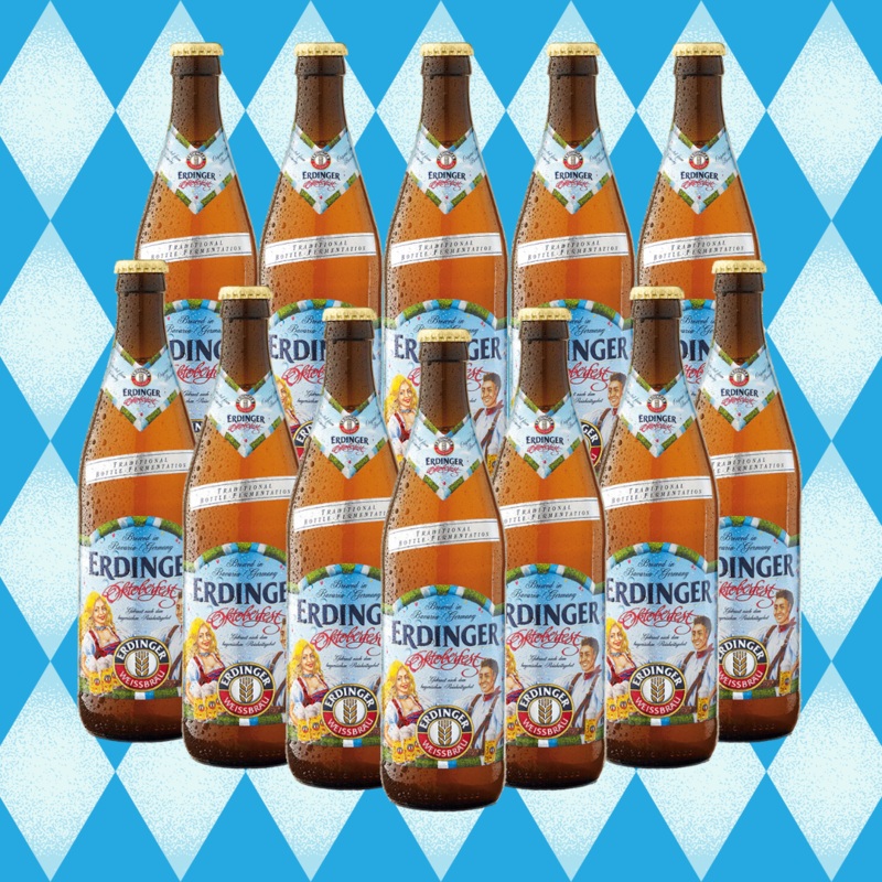 Erdinger Oktoberfest Wheat Beer 500ml Bottles – 5.7% ABV (Multipack)