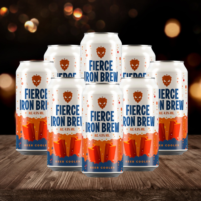 Fierce Beer Gluten Free Beer Cooler Iron Brew 440ml Cans – 4.5% ABV (8 Pack)